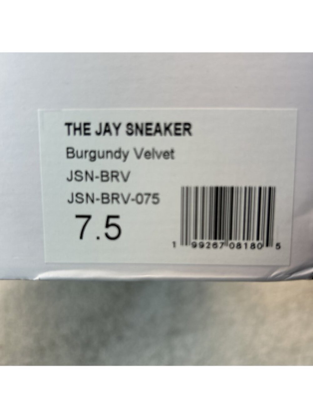 BIRDIES Sneakers The Jay Burgundy Velvet women SZ 7.5 New in Box - Picture 8 of 8